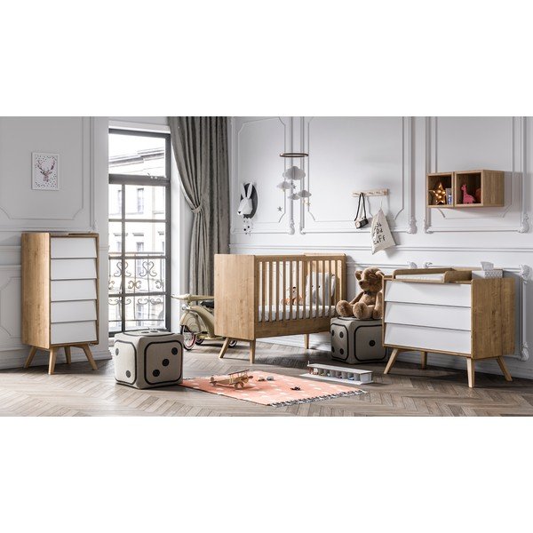 Bílá komoda se 3 šuplíky Vox Vin-image-1