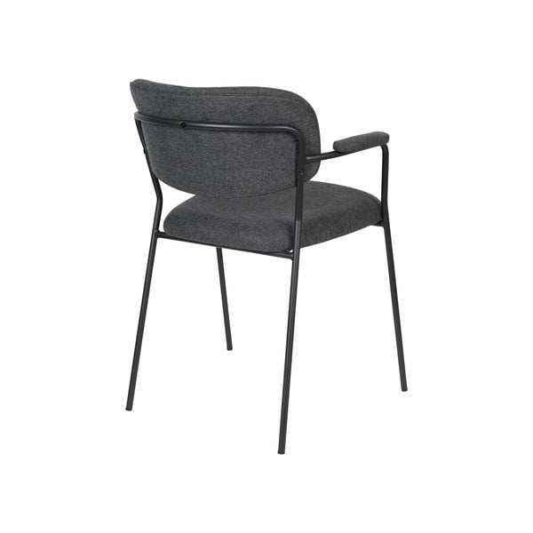 Antracitové jídelní židle v sadě 2 ks Jolien – White Label-image-4