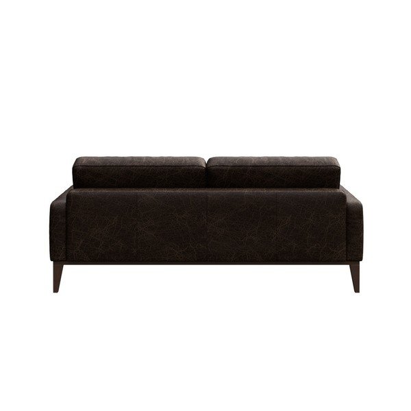 Tmavě hnědá kožená pohovka MESONICA Musso Tufted, 173 cm-image-3