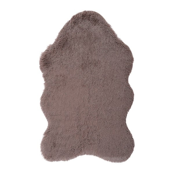 Hnědý kožešinkový koberec Floorist Soft Bear, 70 x 105 cm