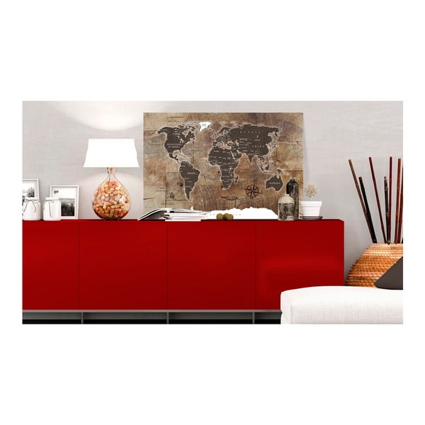 Nástěnka s mapou světa Bimago Wooden Mosaic, 120 x 80 cm-image-1