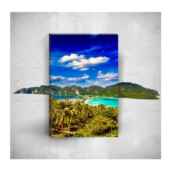 Nástěnný 3D obraz Mosticx Tropical Island, 40 x 60 cm