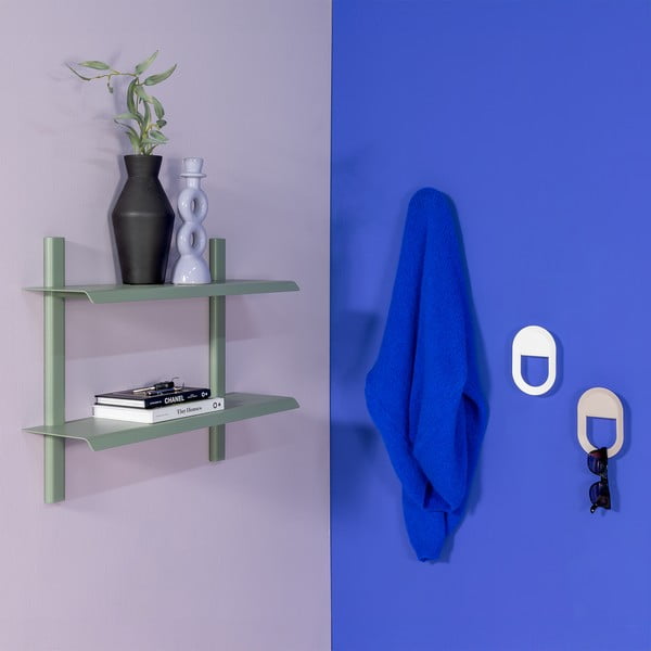 Šedozelená patrová kovová police 60 cm Hola – Spinder Design-image-4