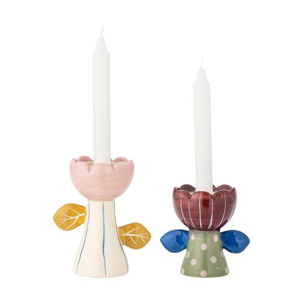 Kameninové svícny v sadě na čajovou svíčku 2 ks Florita – Bloomingville-image-4