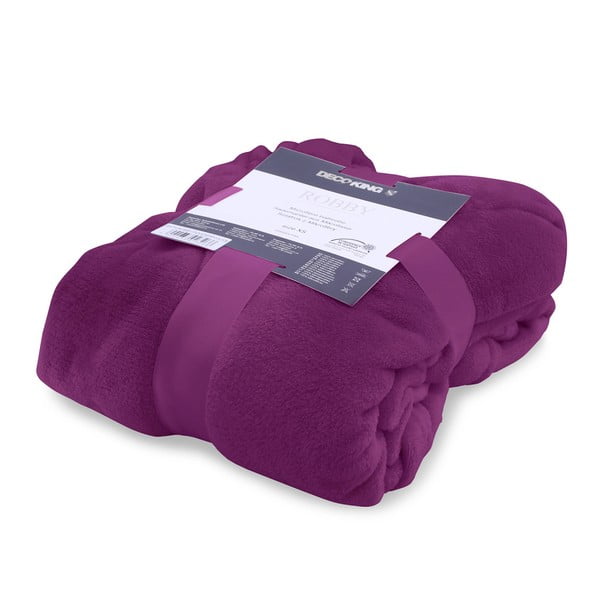 Fialový unisex župan z mikrovlákna DecoKing Robby, velikost XS-image-3