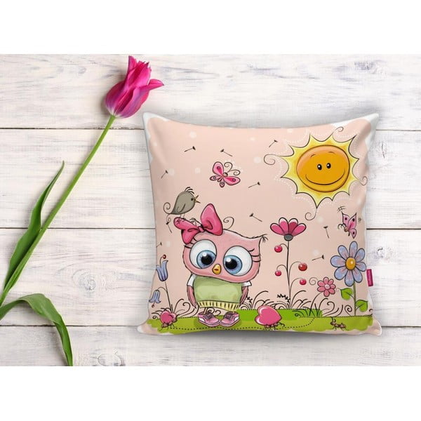 Dětský povlak na polštář 43x43 cm Pink Owl – Mila Home-image-2