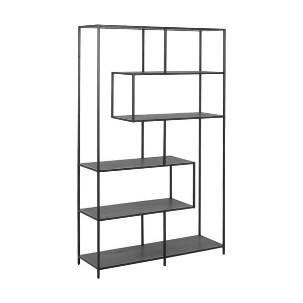 Černá knihovna v dekoru jasanu 114x185 cm Seaford – Actona-image-2