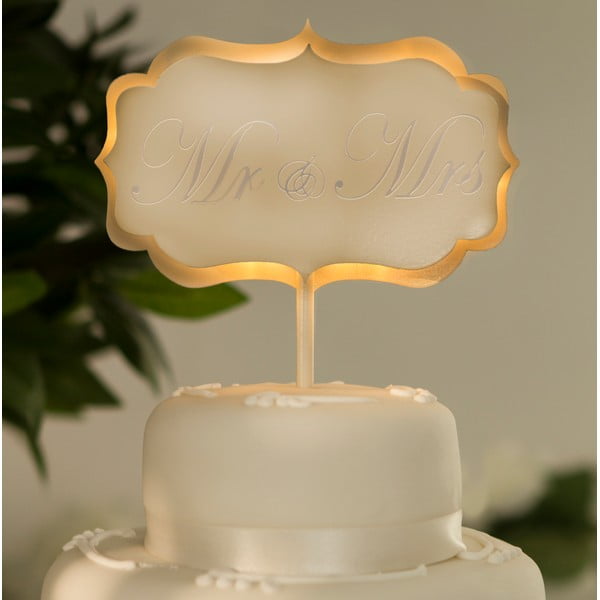 Svatební dekorace na dort s LED světly Cake Cream