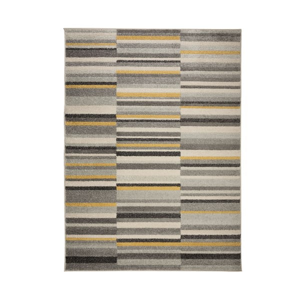 Šedo-žlutý koberec Flair Rugs Urban Lines, 133 x 185 cm