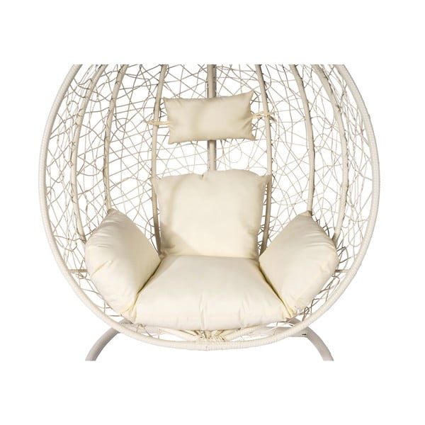 Krémově bílé závěsné křeslo z umělého ratanu Bonami Selection Noela-image-4