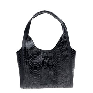 Černá kožená kabelka Mangotti Bags Sierra