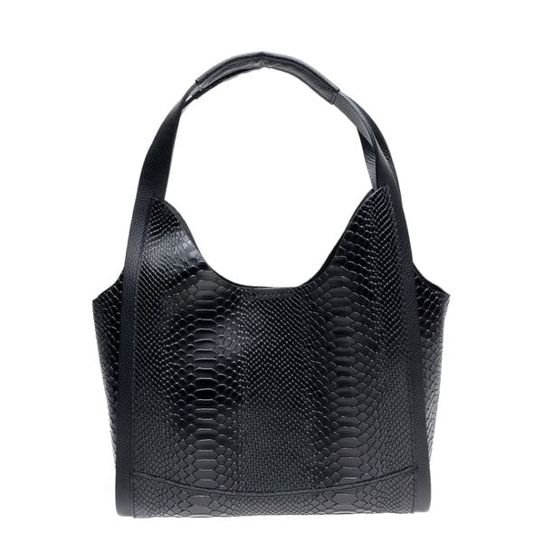 Černá kožená kabelka Mangotti Bags Sierra