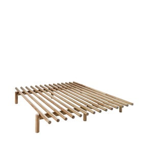 Dvoulůžková postel z borovicového dřeva Karup Design Pace Natural, 140 x 200  cm