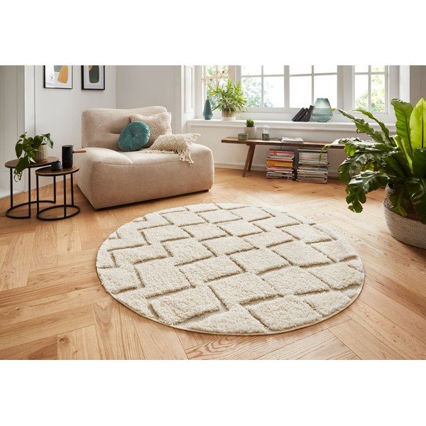 Krémový koberec Mint Rugs Handira, ⌀ 160 cm-image-3