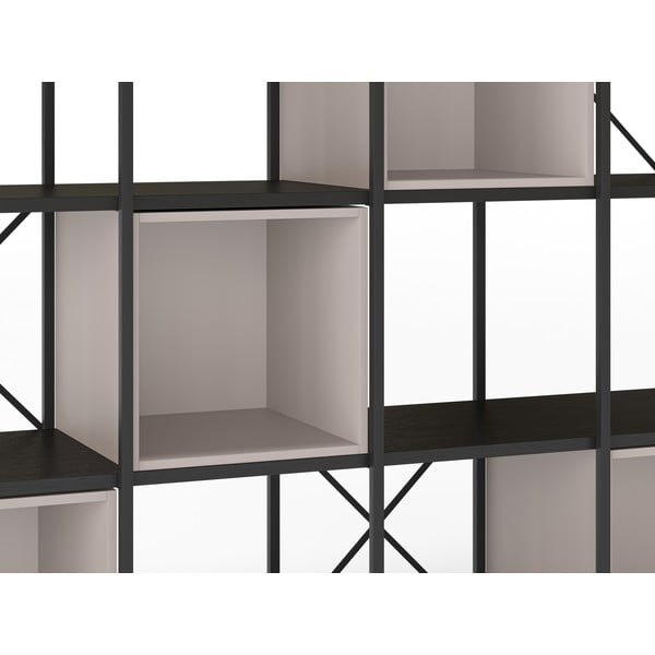 Černo-krémová knihovna 140x179 cm Anya – Marckeric-image-4