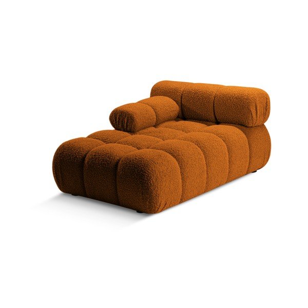 Oranžový modul pohovky z textilie bouclé (levý roh) Bellis – Micadoni Home-image-3