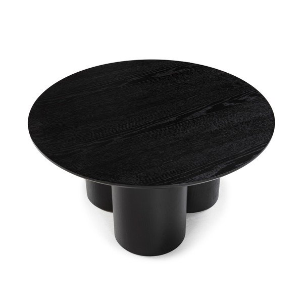 Černý kulatý konferenční stolek ø 80 cm Lua – MOME-image-4