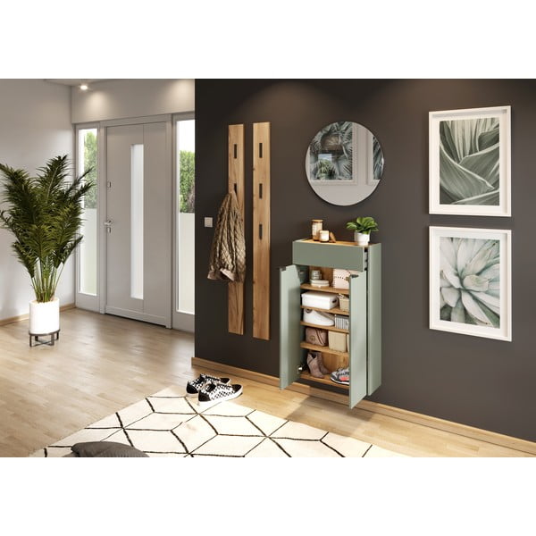 Nástěnný věšák v dekoru dubu v přírodní barvě Ameca – Germania-image-3