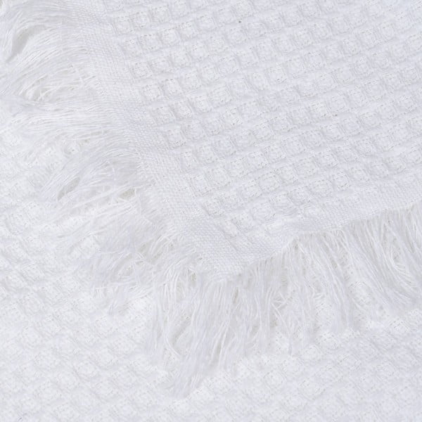 Bílý přehoz z recyklované bavlny 260x280 cm Honeycomb – Ixia-image-4