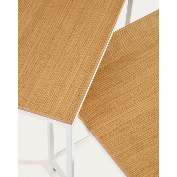 Odkládací stolky v sadě 2 ks v dekoru dubu 45x45 cm Yoana – Kave Home-image-1