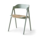 Světle zelená jídelní židle z bukového dřeva s ratanovým sedákem Findahl by Hammel Mette