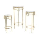Sada 3 stolků ve zlaté barvě Mauro Ferretti Lorenzo