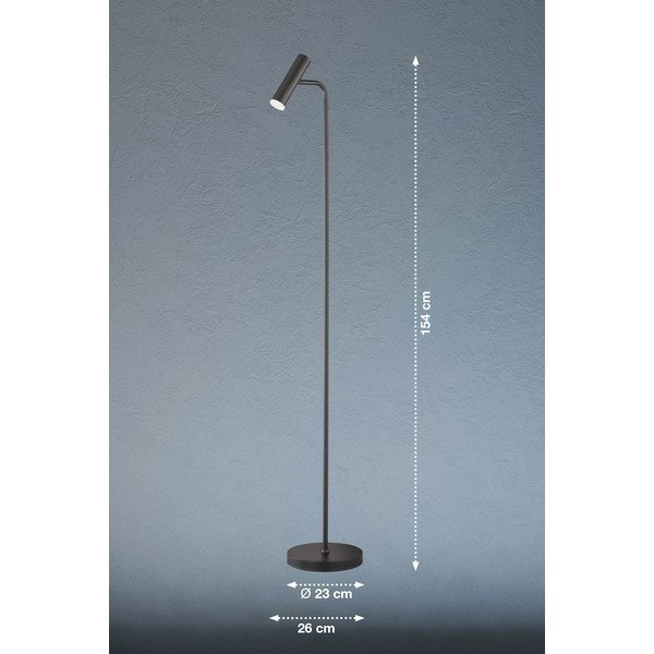 Černá LED stmívatelná stojací lampa (výška 154 cm) Stina – Fischer & Honsel-image-4