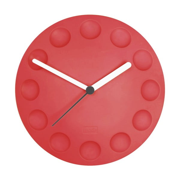 Magnetické hodiny Mode Fridge Clock, červené