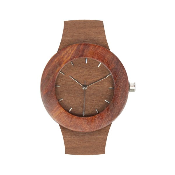 Dřevěné hodinky s hodinovými čárkami Analog Watch Co. Makore