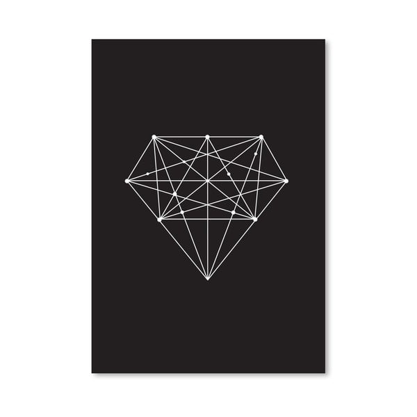 Plakát Diamond Black, 42x60 cm