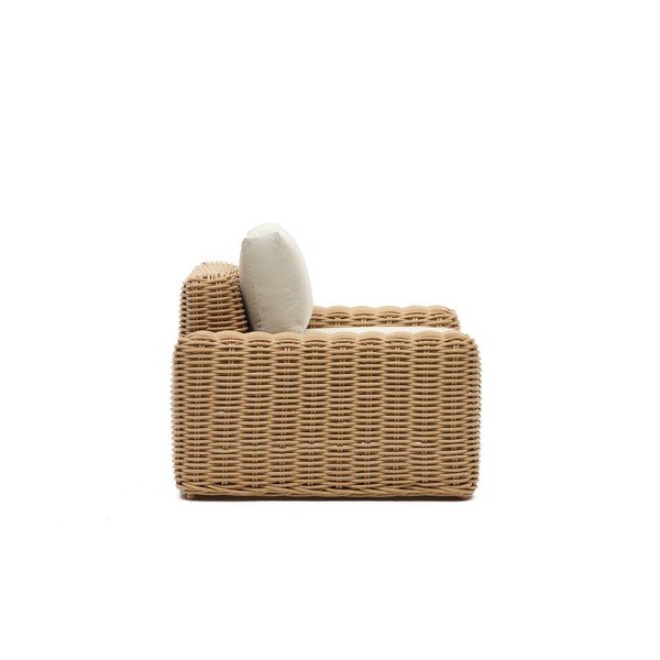 Krémové zahradní křeslo z umělého ratanu Portlligat – Kave Home-image-2