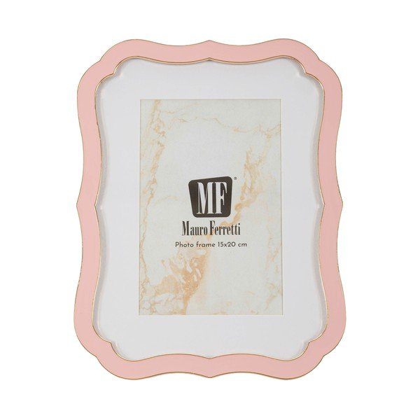 Světle růžový kovový/skleněný stojací rámeček 17x22 cm Margot – Mauro Ferretti-image-2
