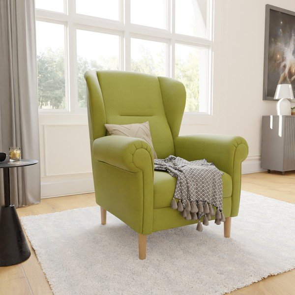 Zelené křeslo ušák Swan – Ropez-image-3