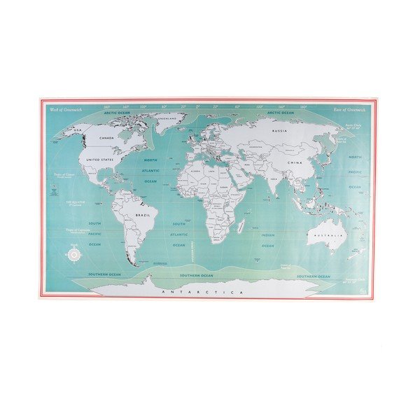 Stírací mapa 87x52 cm World Map – Rex London-image-2