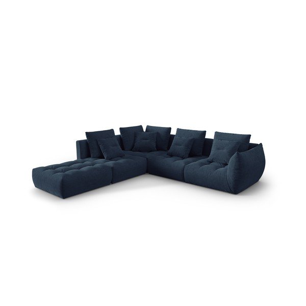 Tmavě modrá rohová pohovka (levý roh/do L) Bloom – Micadoni Home-image-2