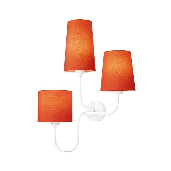 Bílé kovové nástěnné svítidlo s červenými stínidly Opviq lights Eleni-image-1