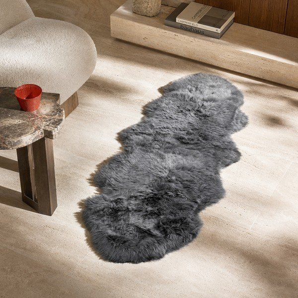 Šedá ovčí kožešina Native Natural Double, 60 x 240 cm-image-3
