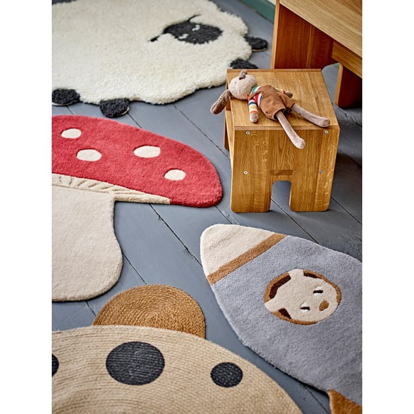 Bílý vlněný dětský koberec ø 84 cm Dolly – Bloomingville Mini-image-2