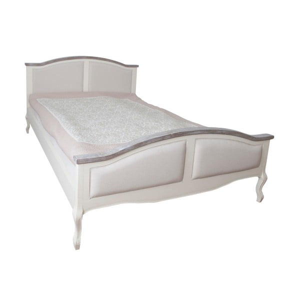 Bílá postel z topolového dřeva Livin Hill Santo, 160 x 200 cm