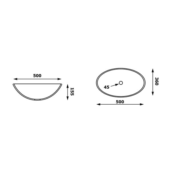Skleněné umyvadlo 50x36 cm Purus – Sapho-image-4