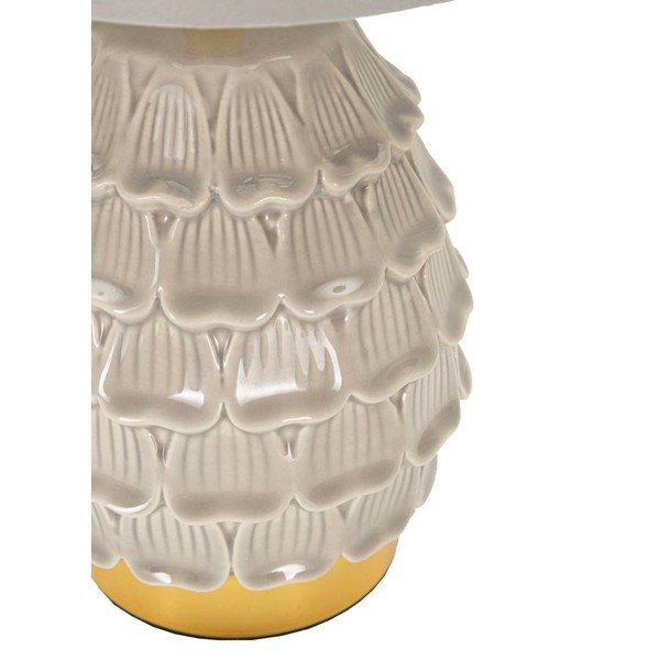 Béžová keramická stolní lampa s textilním stínidlem (výška 30,5 cm) Pigny – Mauro Ferretti-image-3