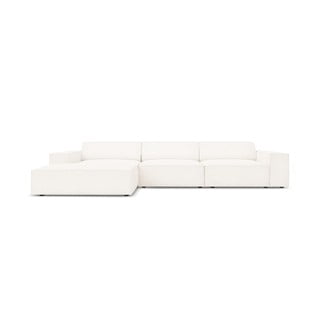 Béžová rohová pohovka z textilie bouclé  (levý roh) Jodie – Micadoni Home