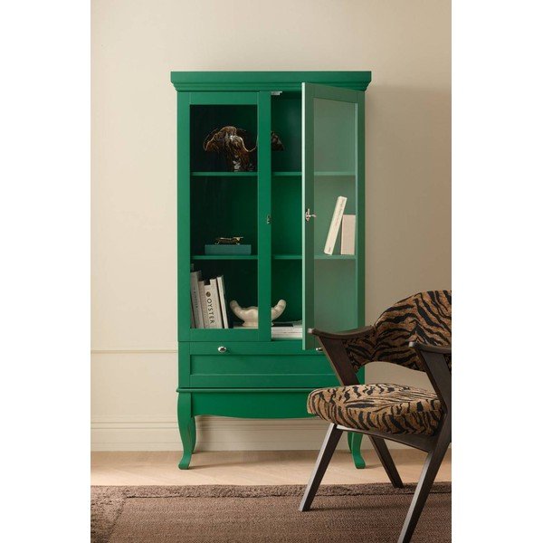 Zelená závěsná vitrína z MDF 85x170,5x35 cm Prato – Ellos Home-image-1