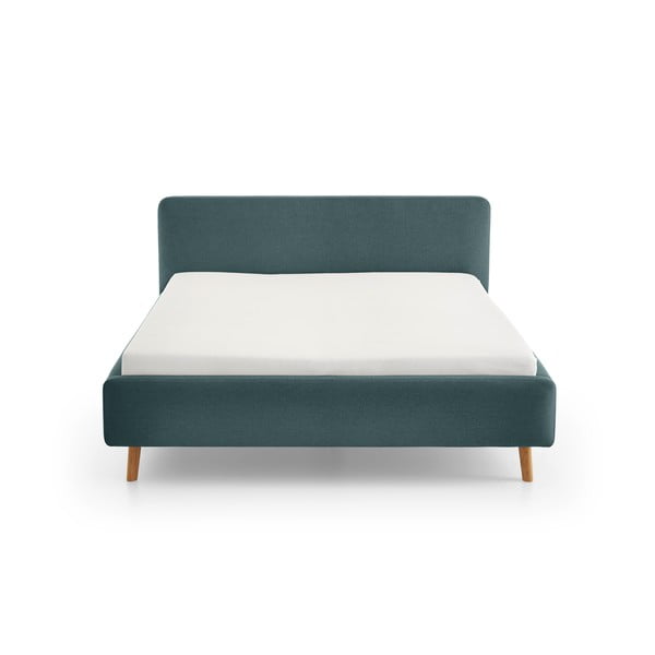 Modrá čalouněná jednolůžková postel bez roštu 120x200 cm Mattis – Meise Möbel-image-4