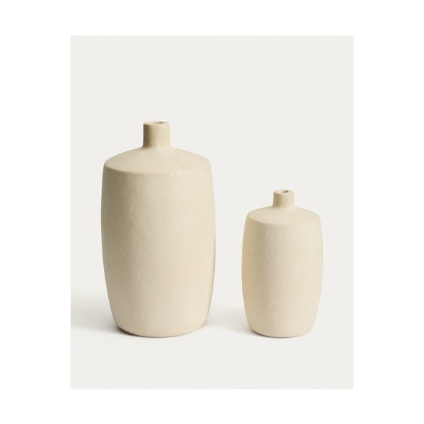 Krémová váza z papírmaše (výška 26 cm) Mireni – Kave Home-image-4