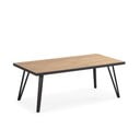 Černý/přírodní konferenční stolek s deskou v dubovém dekoru 60x120 cm Sindi – Marckeric
