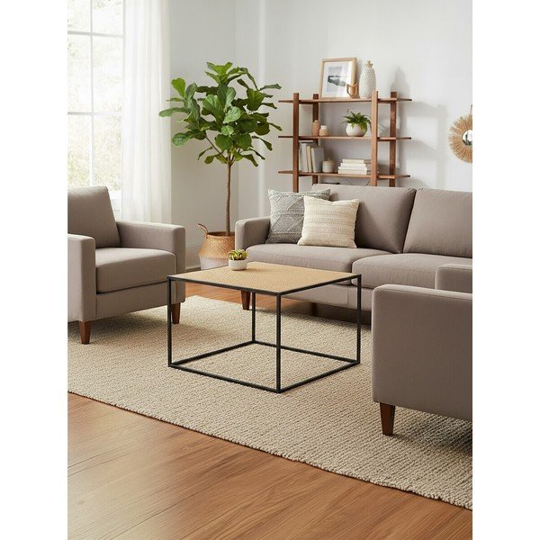 Ratanový konferenční stolek v přírodní barvě 60x60 cm Depok – Premier Housewares-image-4