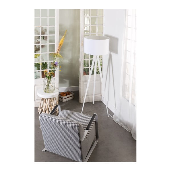 Bílá stojací lampa Zuiver Tripod, ø 50 cm-image-2