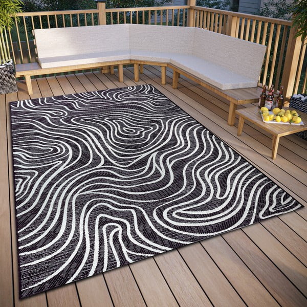 Antracitový venkovní koberec 194x290 cm – Elle Decoration-image-1