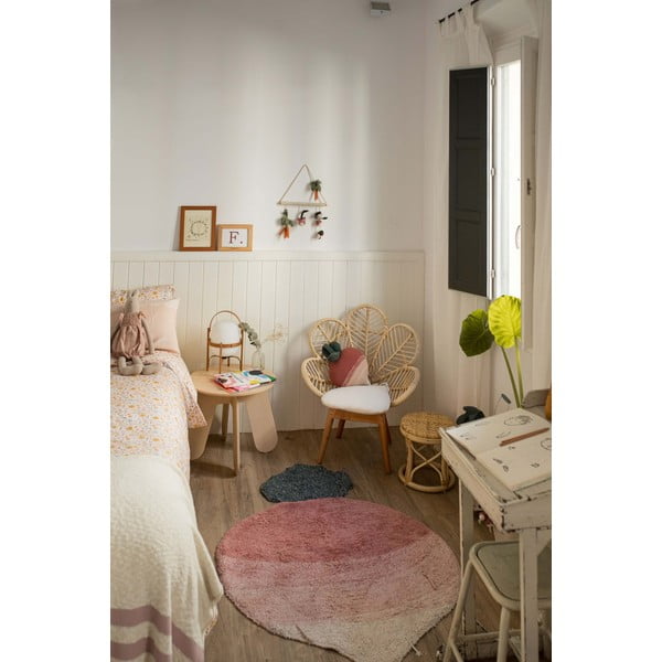 Růžový pratelný ručně tkaný bavlněný dětský koberec 100x150 cm Ramona the Radish – Lorena Canals-image-4